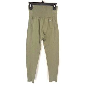 AYBL Womens Empower Leggings Green Compression Contouring Size Small